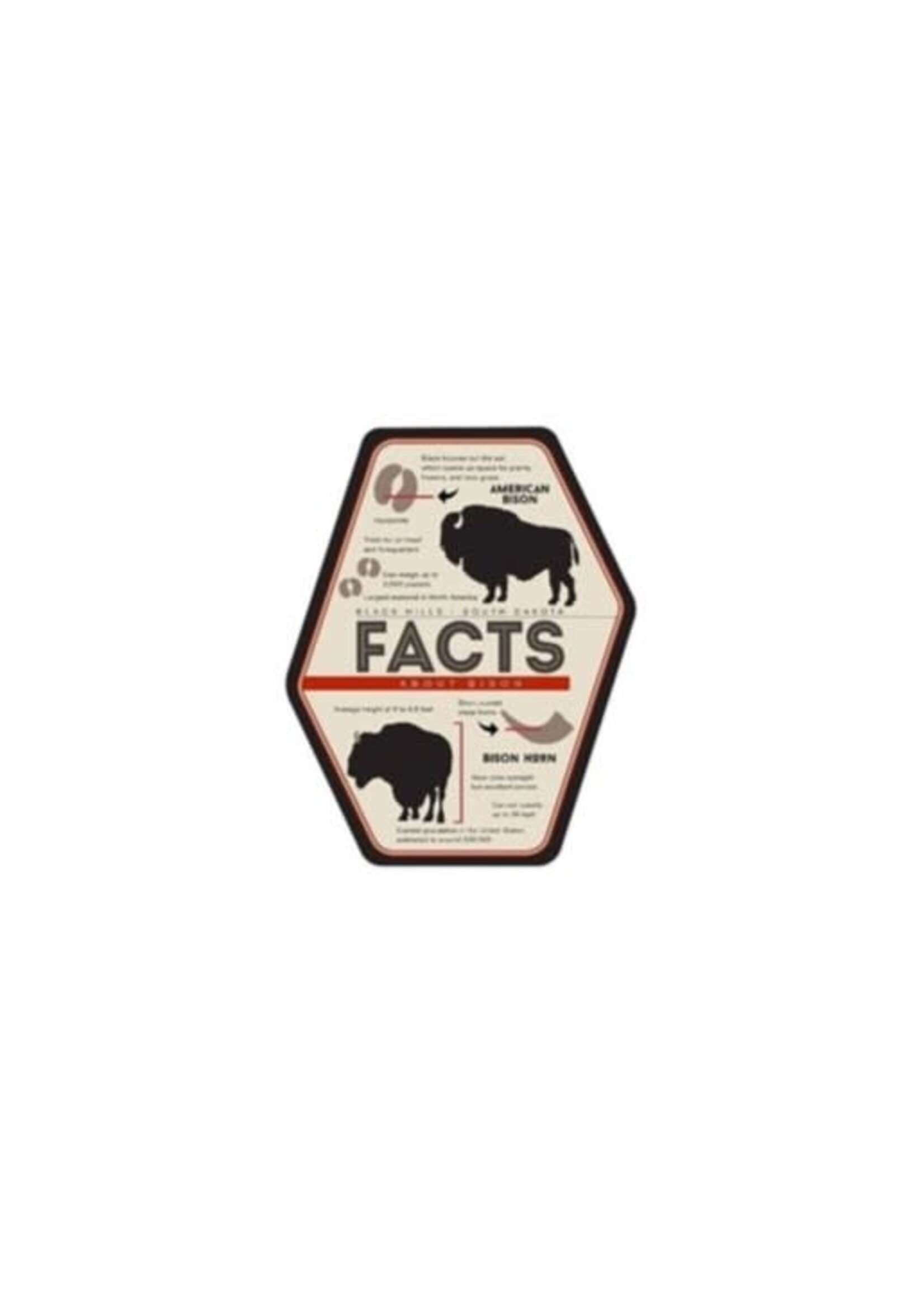 North Dakota Bison Facts Die-Cut Sticker