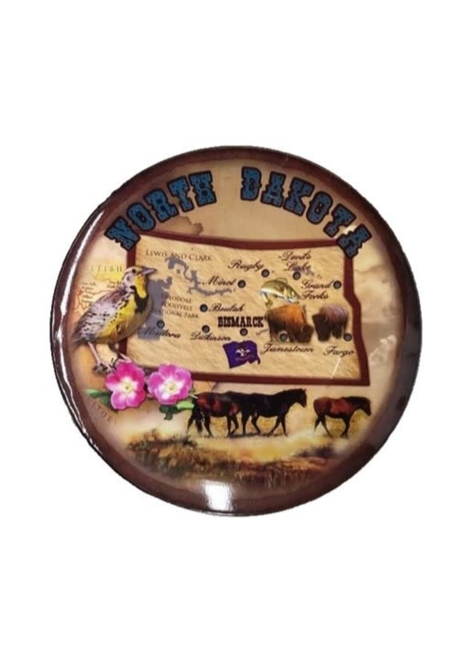 North Dakota Map Plate