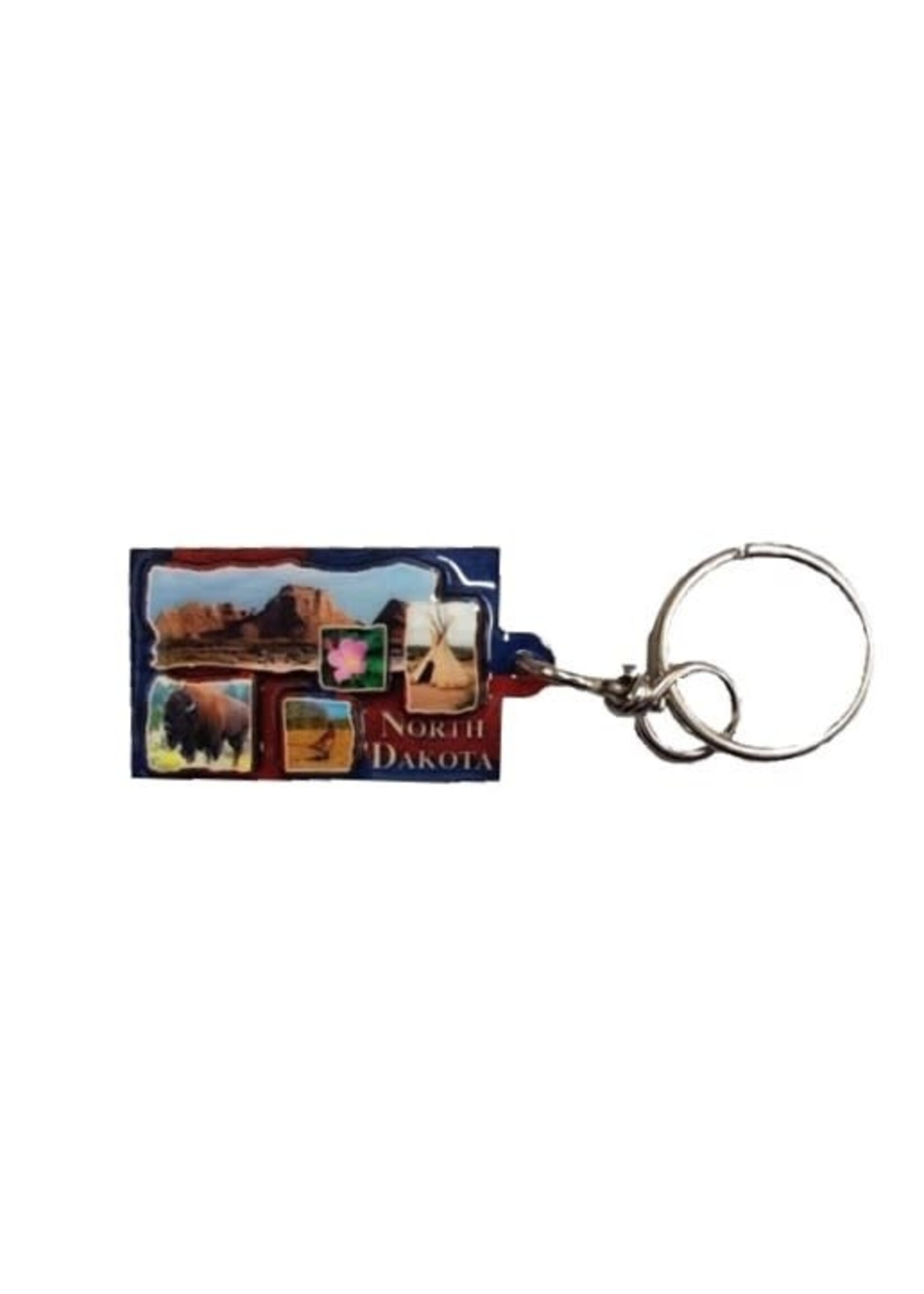 North Dakota Outdoor Collage Keychain