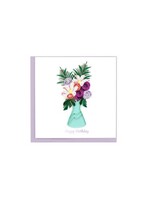 Birthday Flower Vase Blank Greeting Card