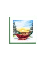 River Canoes Blank Greeting Card