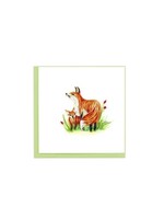 Fox & Cub Blank Greeting Card