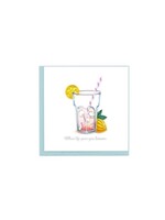 Pink Lemonade Blank Greeting Card