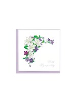 Flower Sympathy Blank Greeting Card