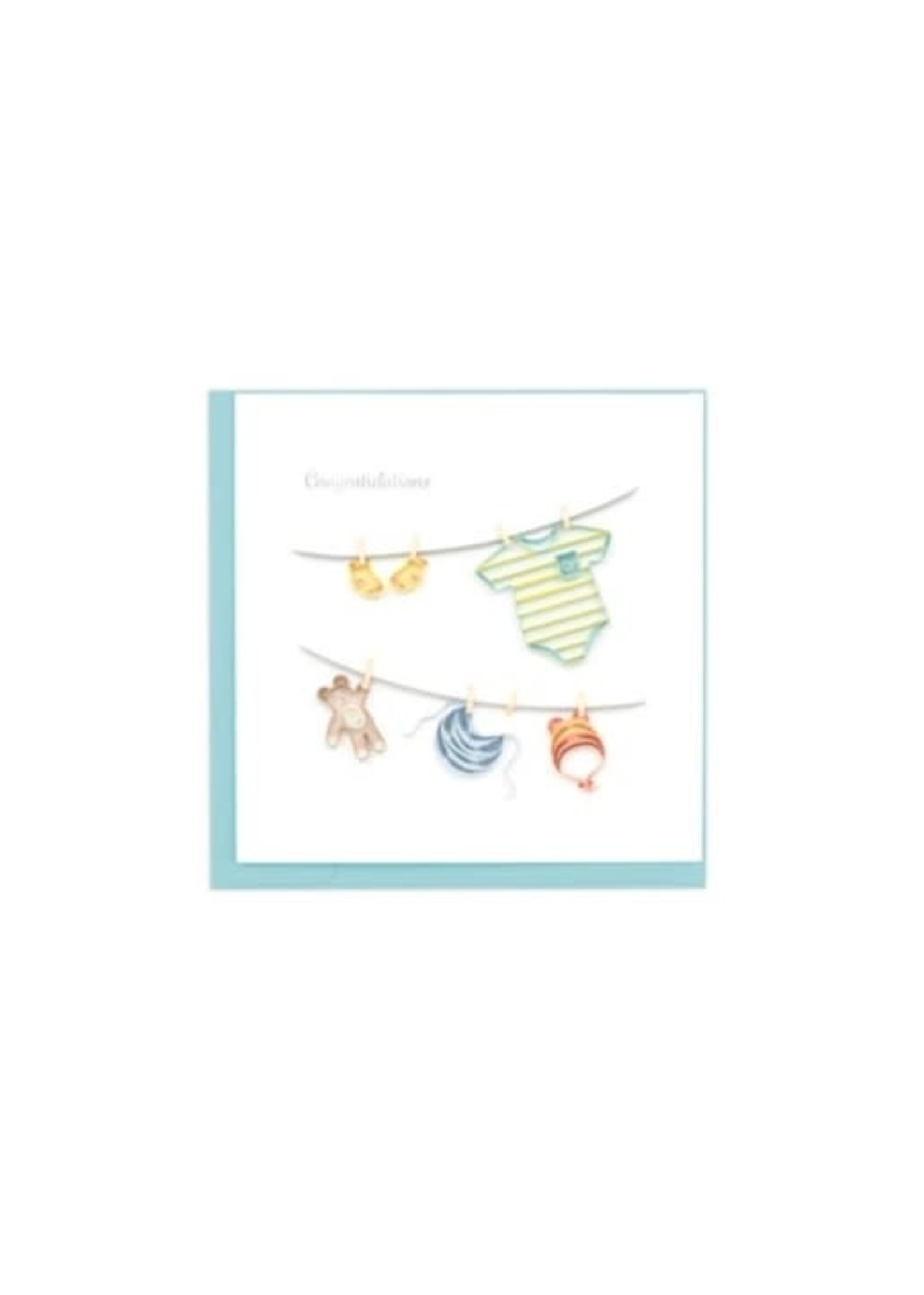 Baby Clothesline Blank Greeting Card