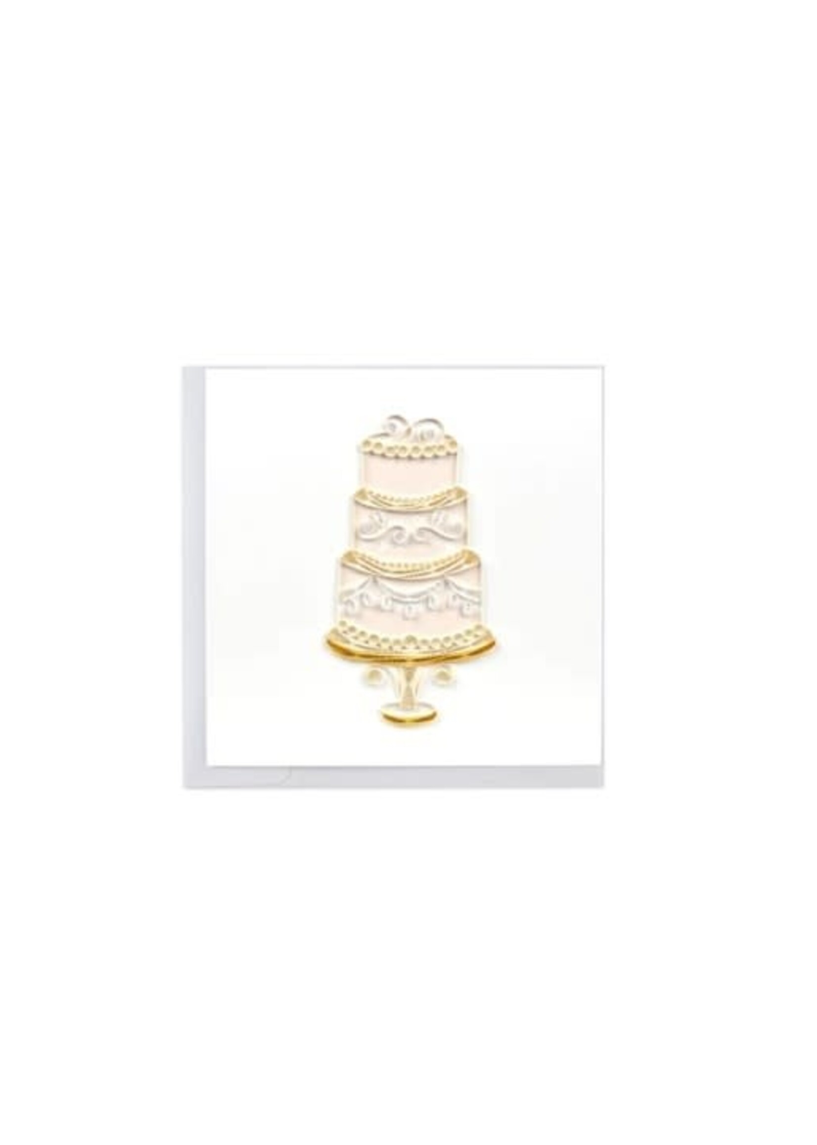 Elegant Wedding Cake Blank Greeting Card