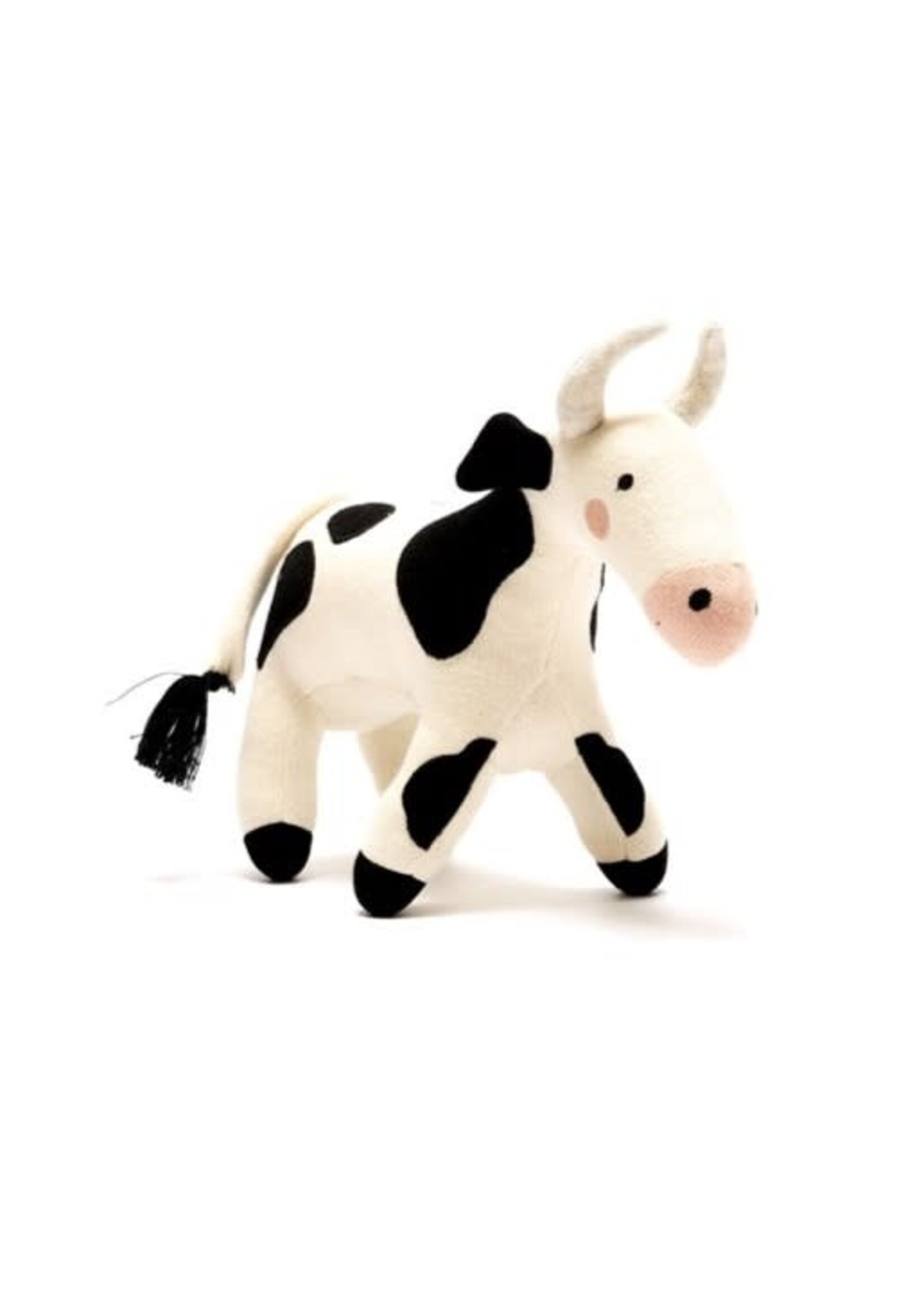 Knitted Organic Cotton Cow Plush Toy