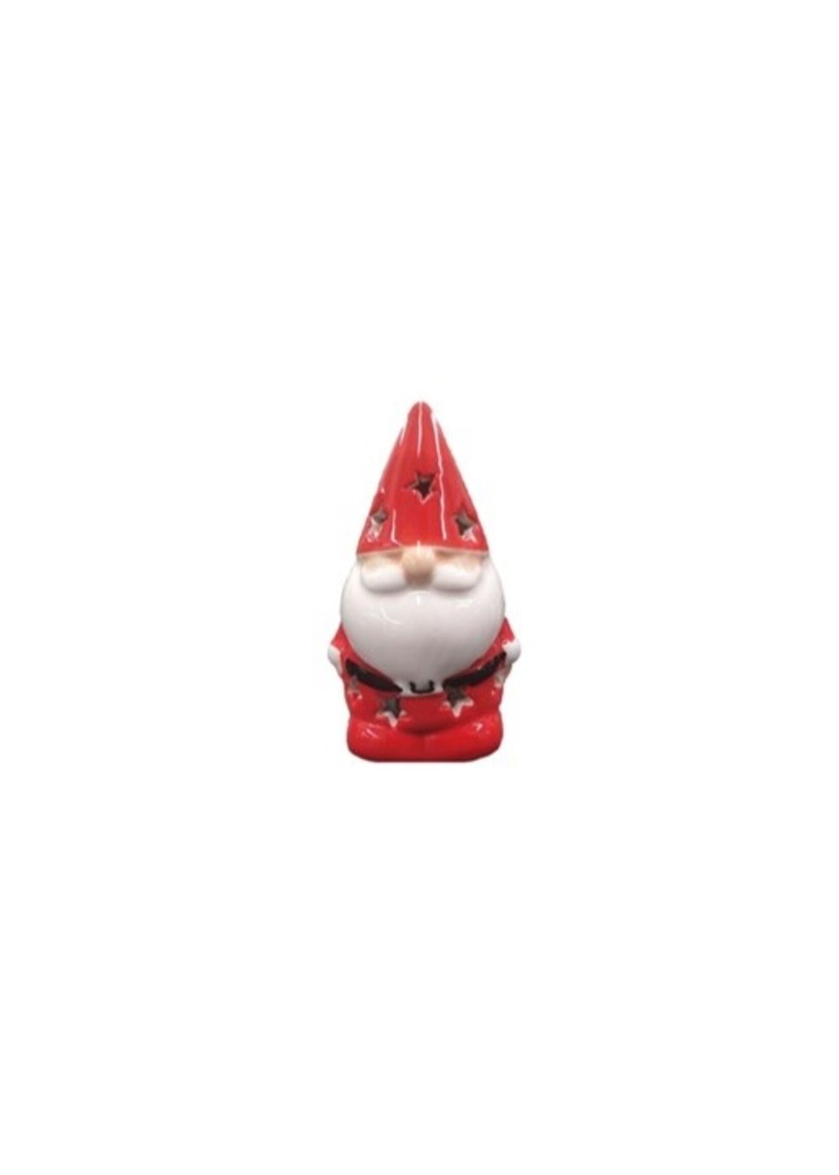 Light Up Mini Shimmer Ceramic Santa
