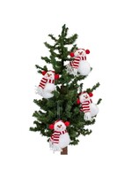 Fabric Snowman with Earmuffs Ornament 9"