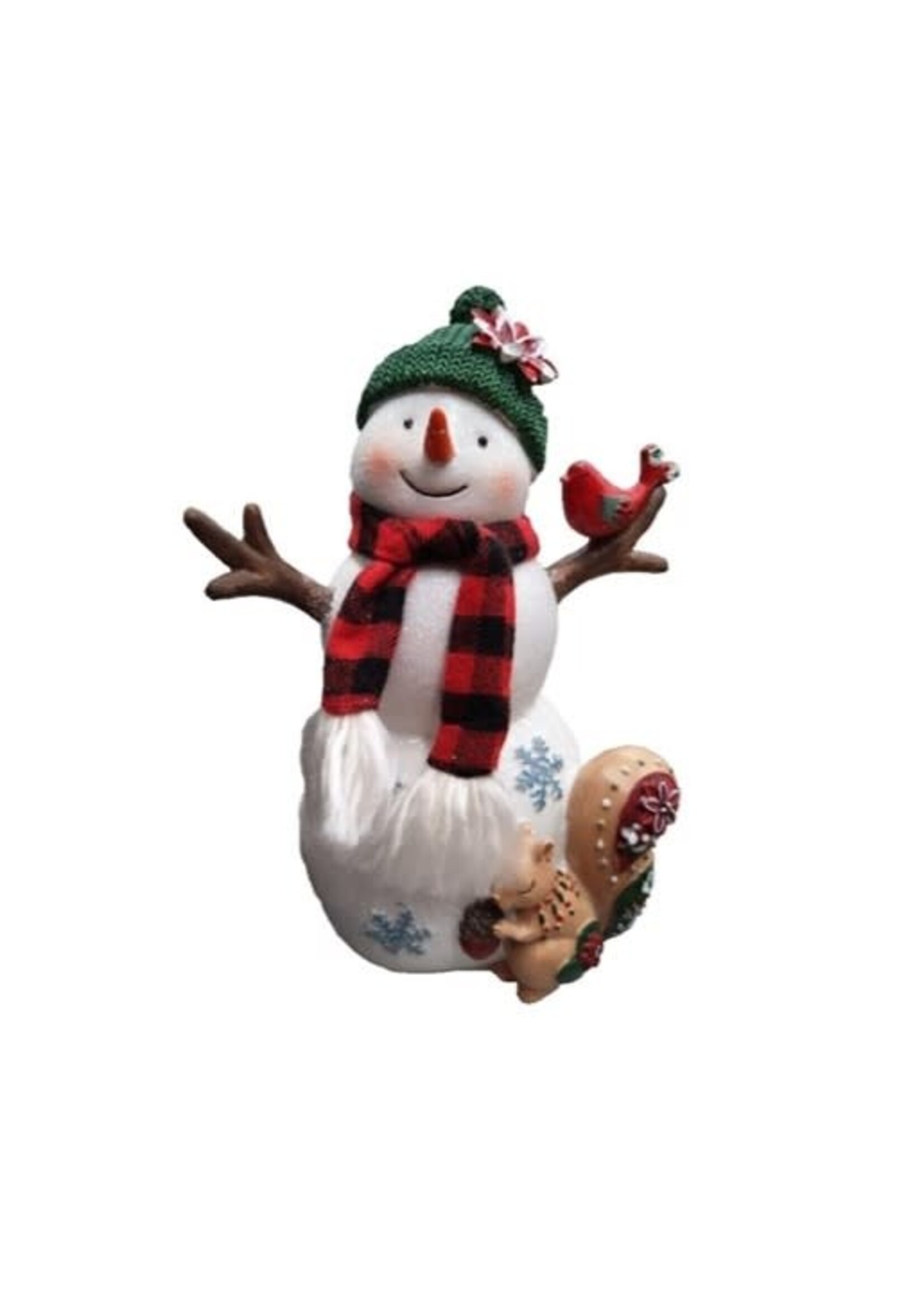 Snowman with Woodland Animals Table Decor: Squirrel