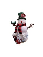 Snowman with Woodland Animals Table Decor: Fox