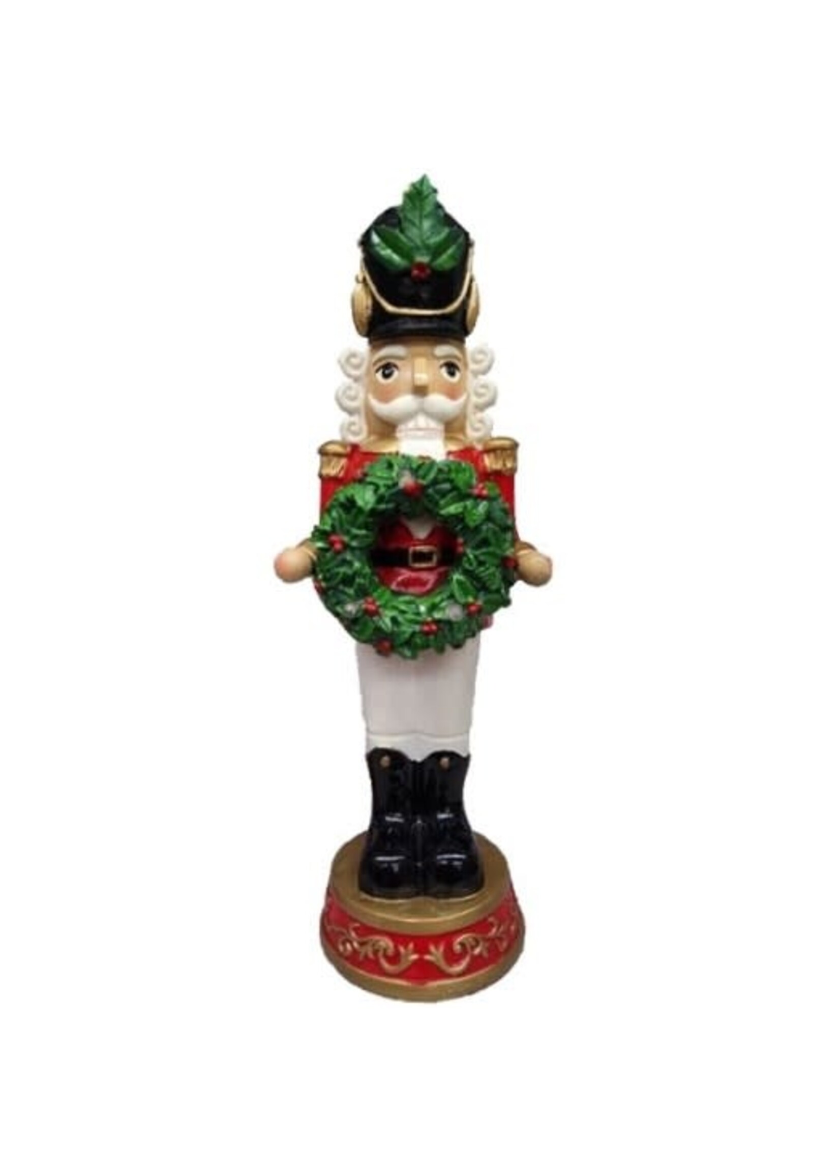 Christmas Nutcracker with Wreath Light Up Table Decor