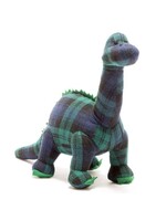 Knitted Tartan Diplodocus Dinosaur Plush Toy