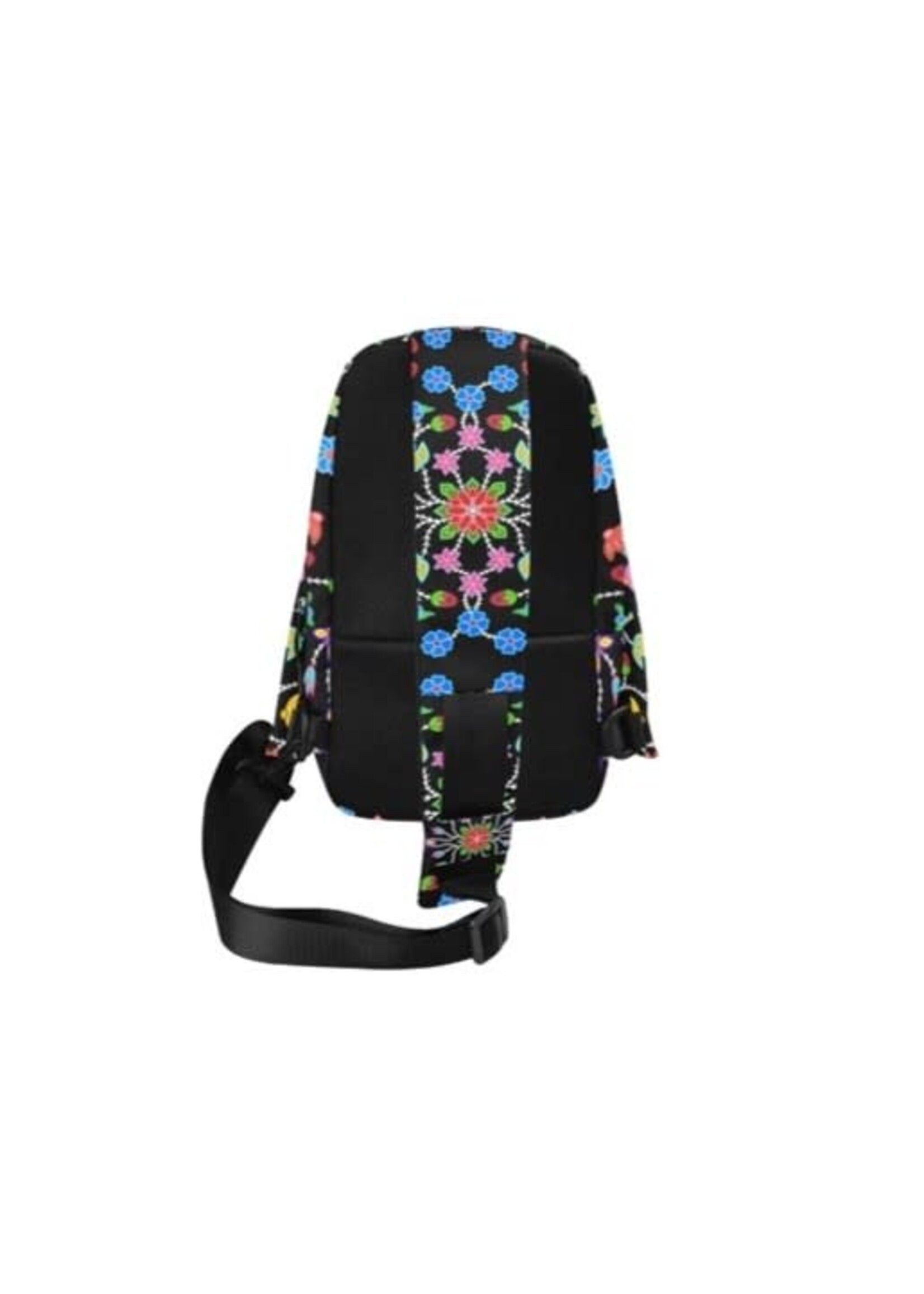 Black Chippewa Floral Chest Bag