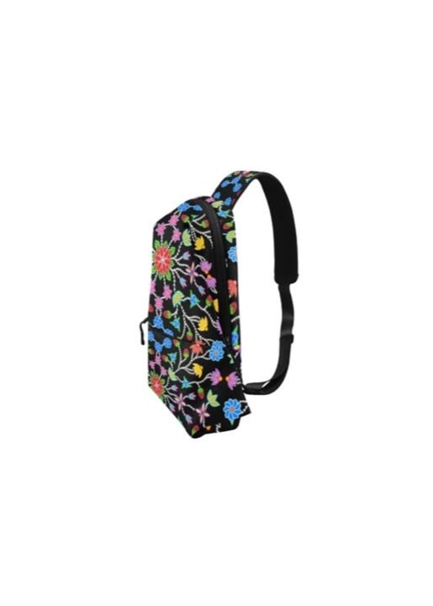 Black Chippewa Floral Chest Bag
