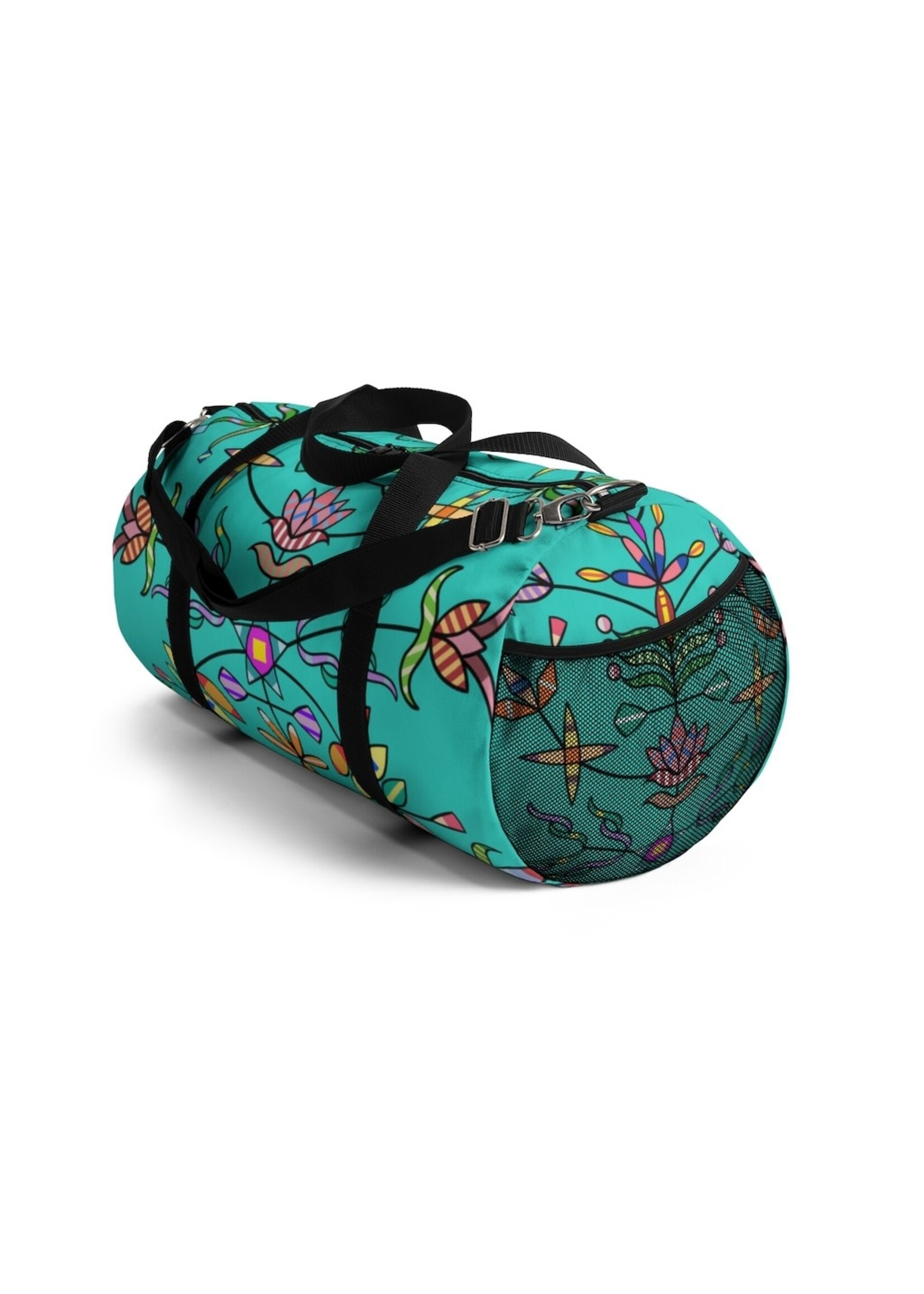 Turquoise Dakota Floral Travel Duffel Bag