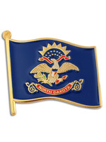 North Dakota State Flag Pin