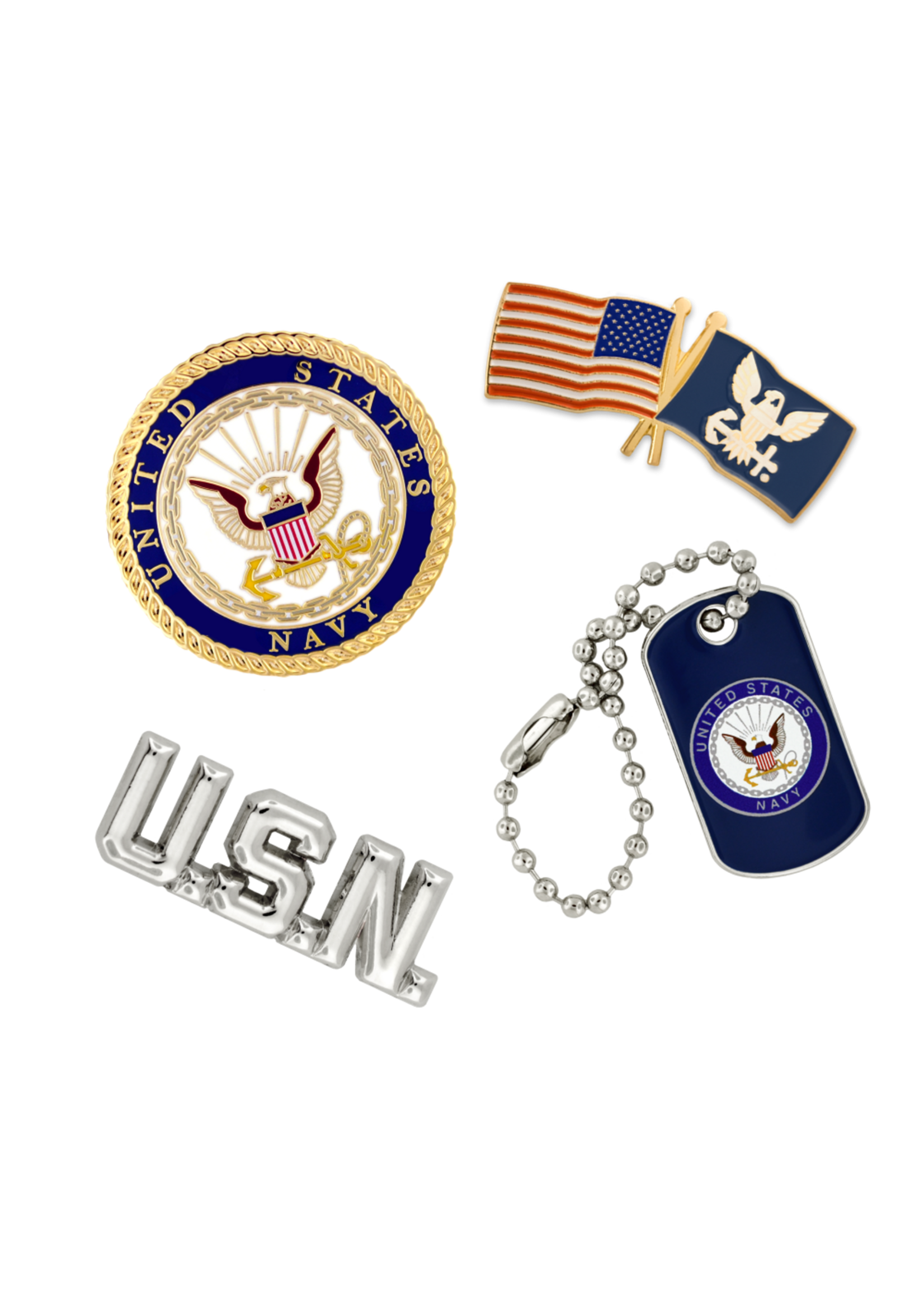 Officially Licensed U.S. Navy 4-Pin Set