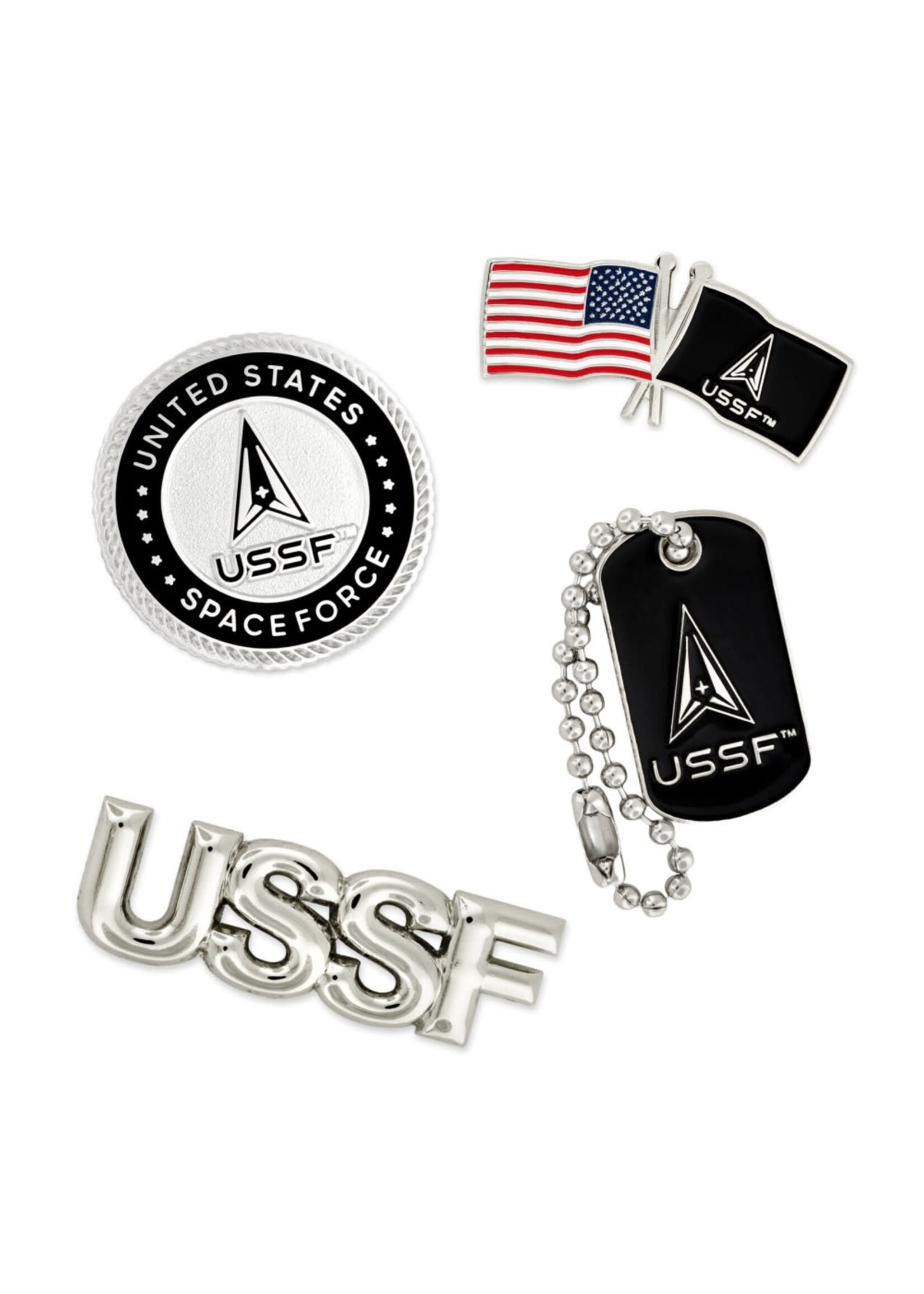 Officially Licensed U.S. Space Force 4-Pin Set
