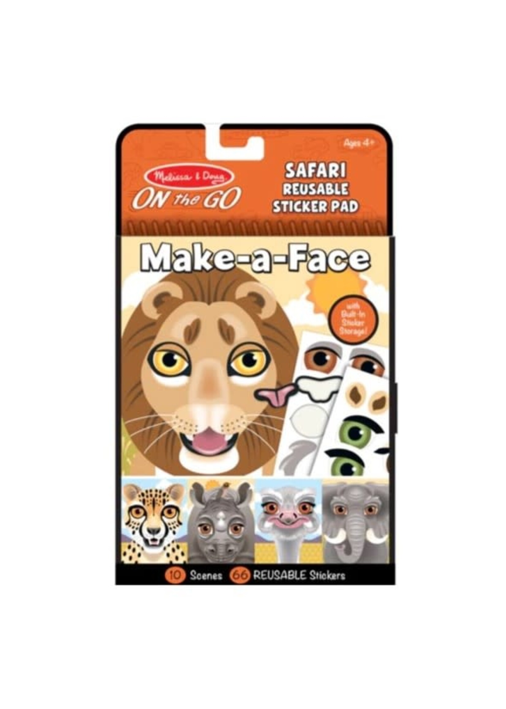 Make-a-Face -Safari Reusable Sticker Pad - On the Go Travel