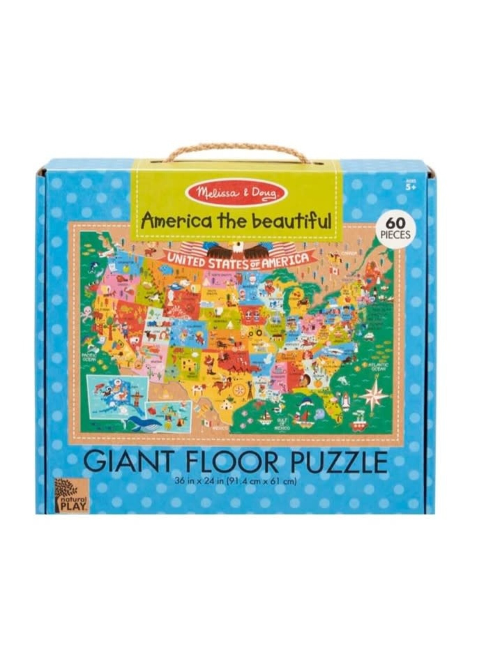 Natural Play Floor Puzzle: America the Beautiful