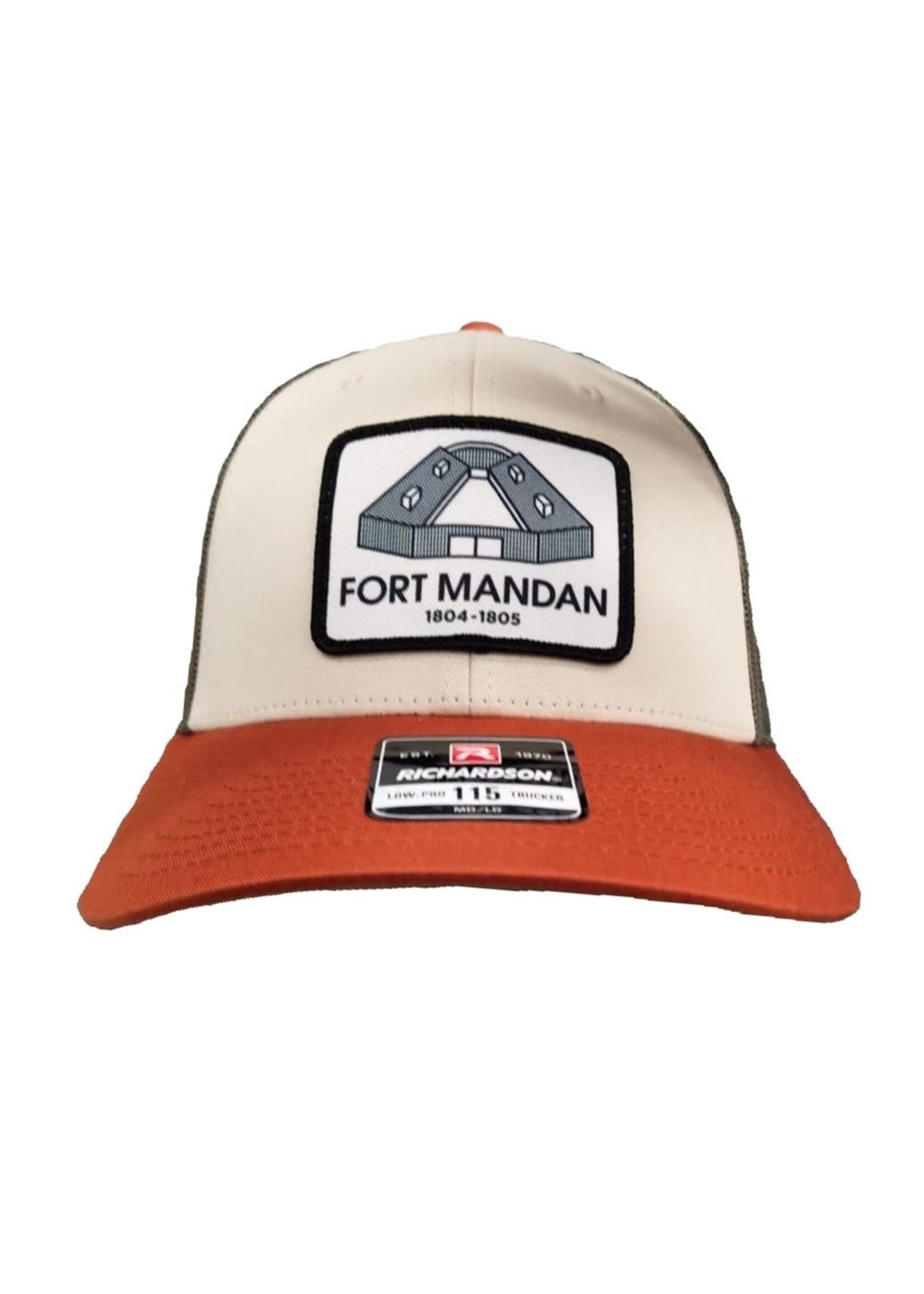 Fort Mandan Sublimation Patch Hat: Tri Cream/Loden/Dark Orange: Med/Lrg