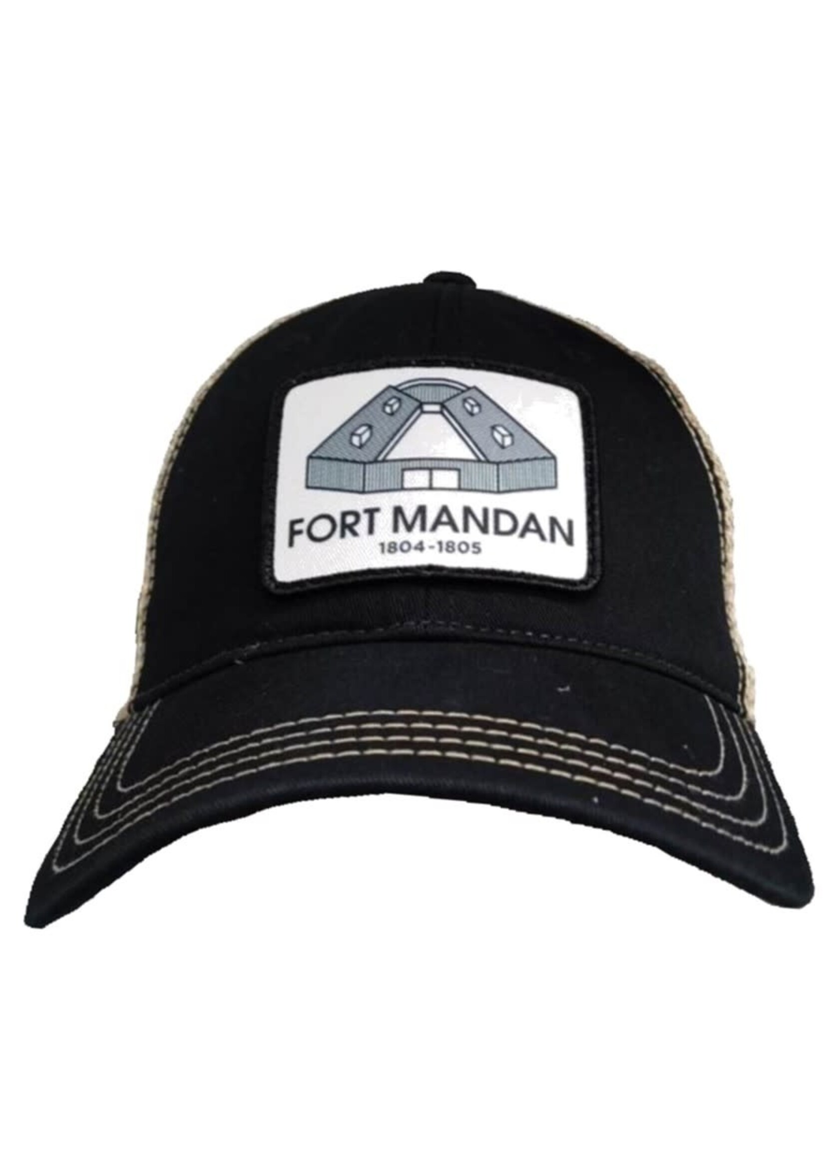 Fort Mandan Sublimation Patch Hat: Black/Khaki