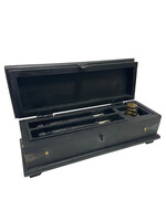 12″ Black Colonial Wood Writing Pen Box w/ Accessories
