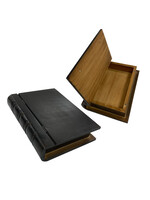 10″ Black Wood Hollow Book Safe Storage Box