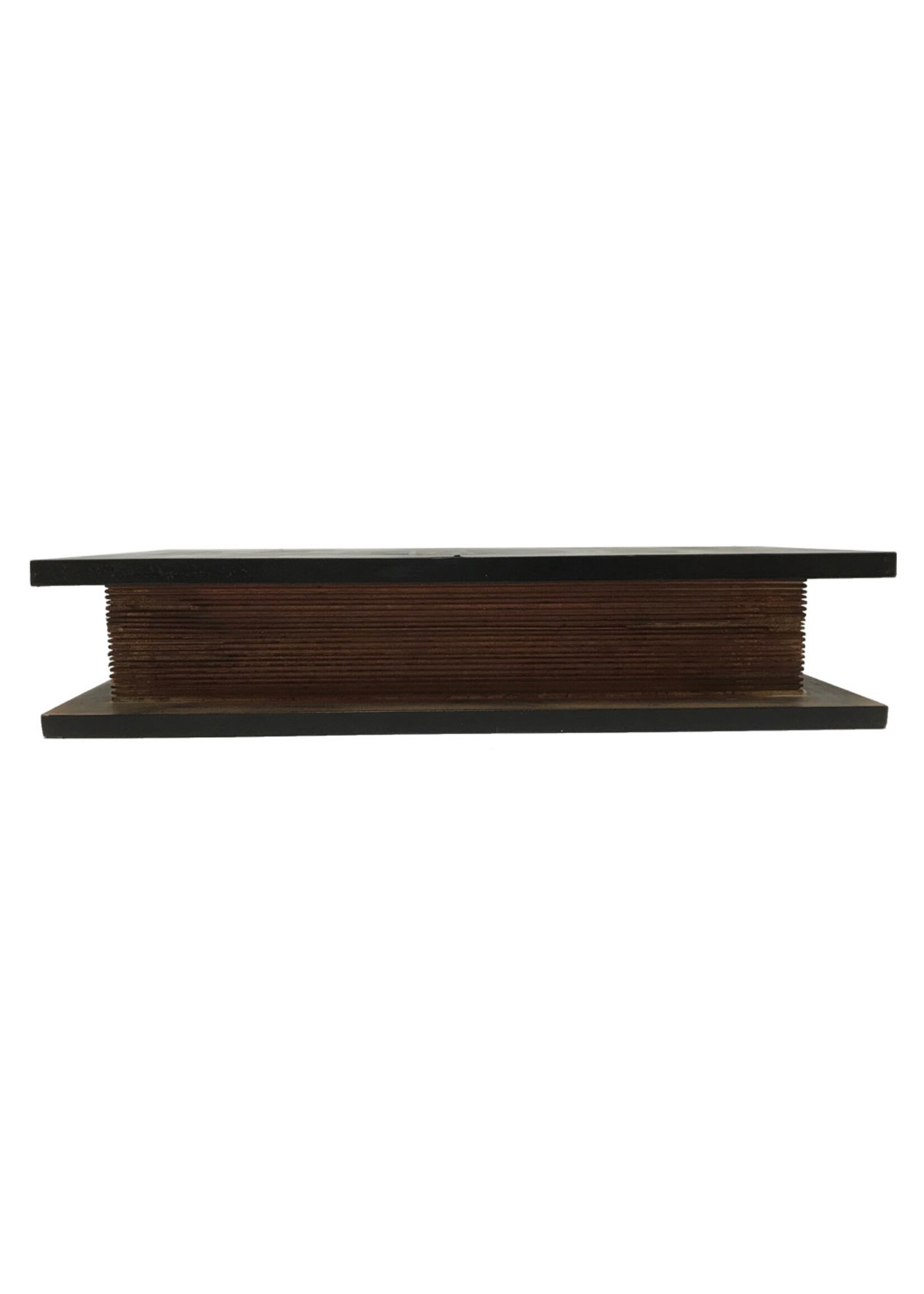 10″ Black Wood Hollow Book Safe Storage Box