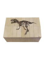5-1/4″ T-Rex Authentic Etched Scrimshaw Bone Box