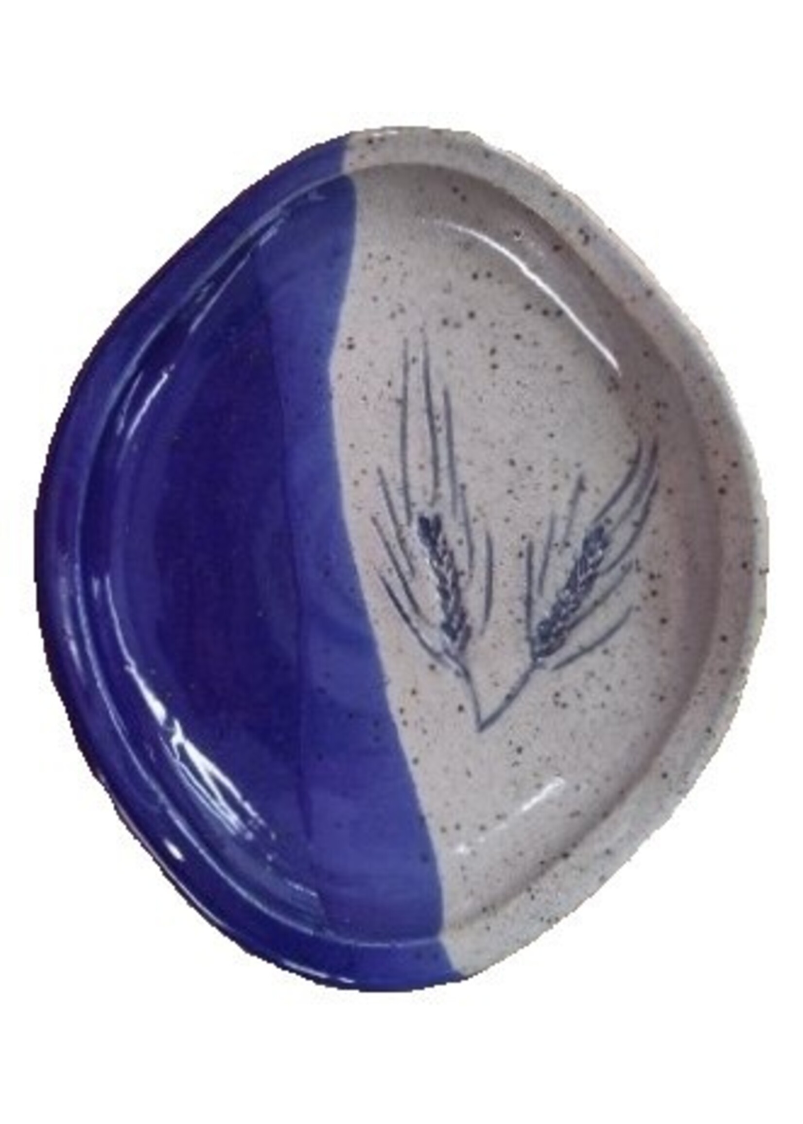 Oval Tray: Small: Wheat: Blue
