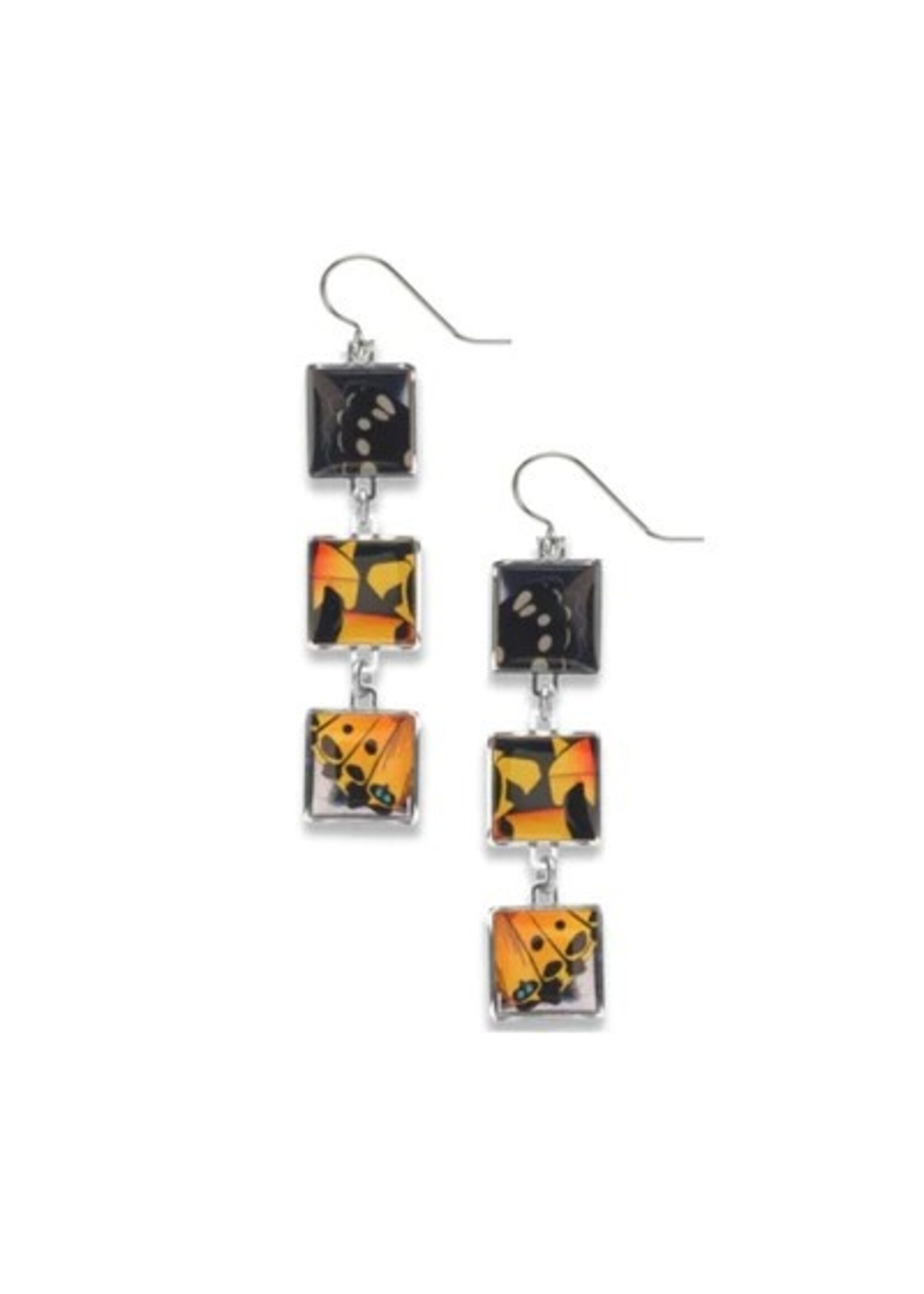 Painted Lady Butterfly Dangle Earrings
