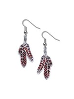Red Tailed Hawk Feathers Earrings