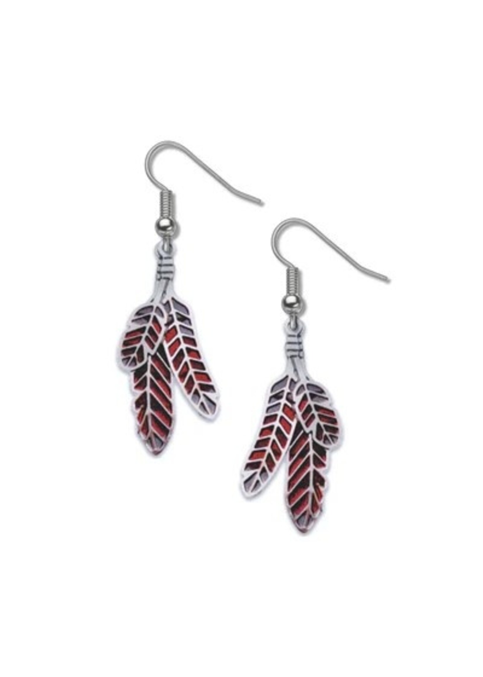 Red Tailed Hawk Feathers Earrings