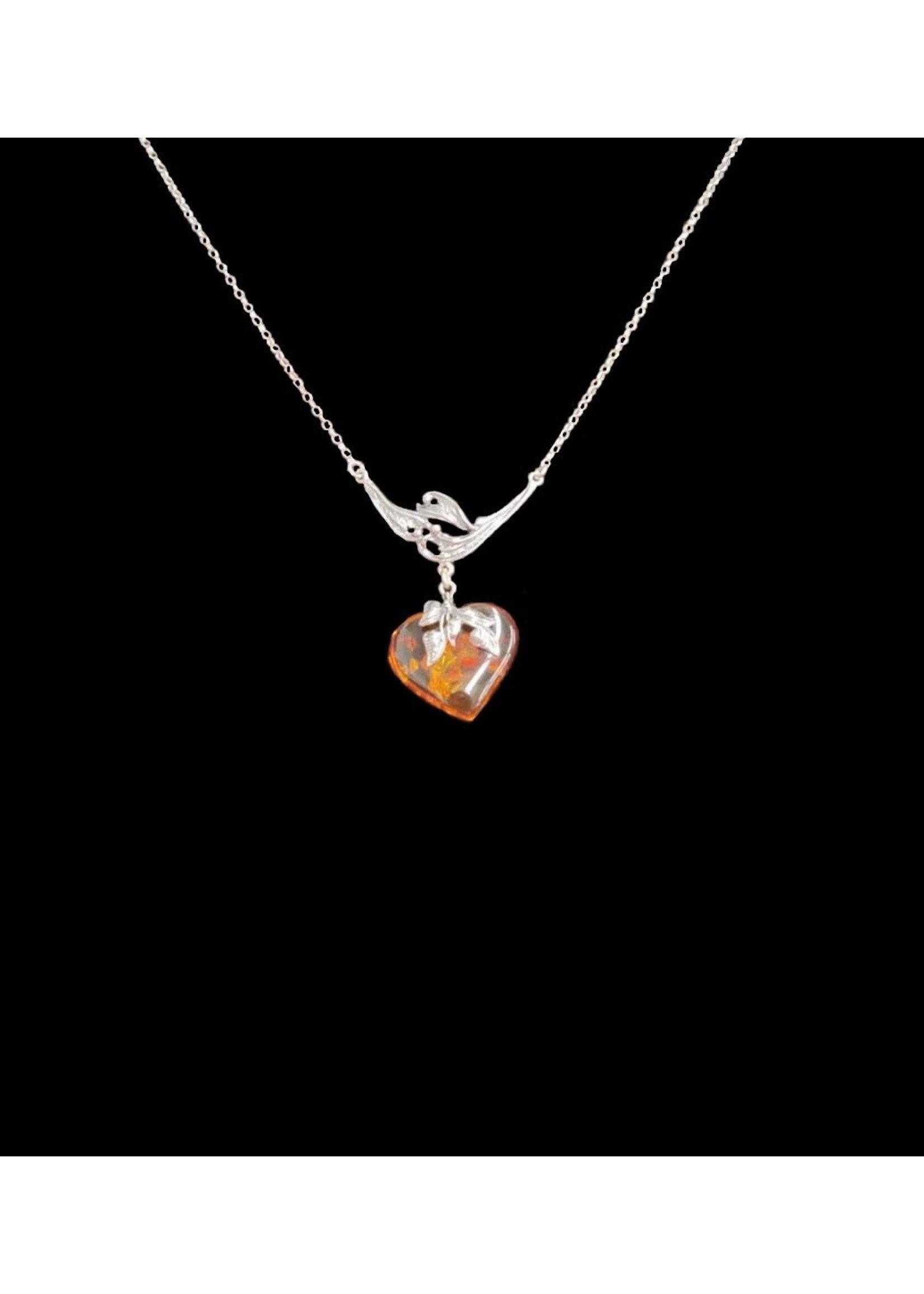 Heart Romantic Oxidized  Necklace
