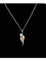 Amber Honey Wing Bird Necklace