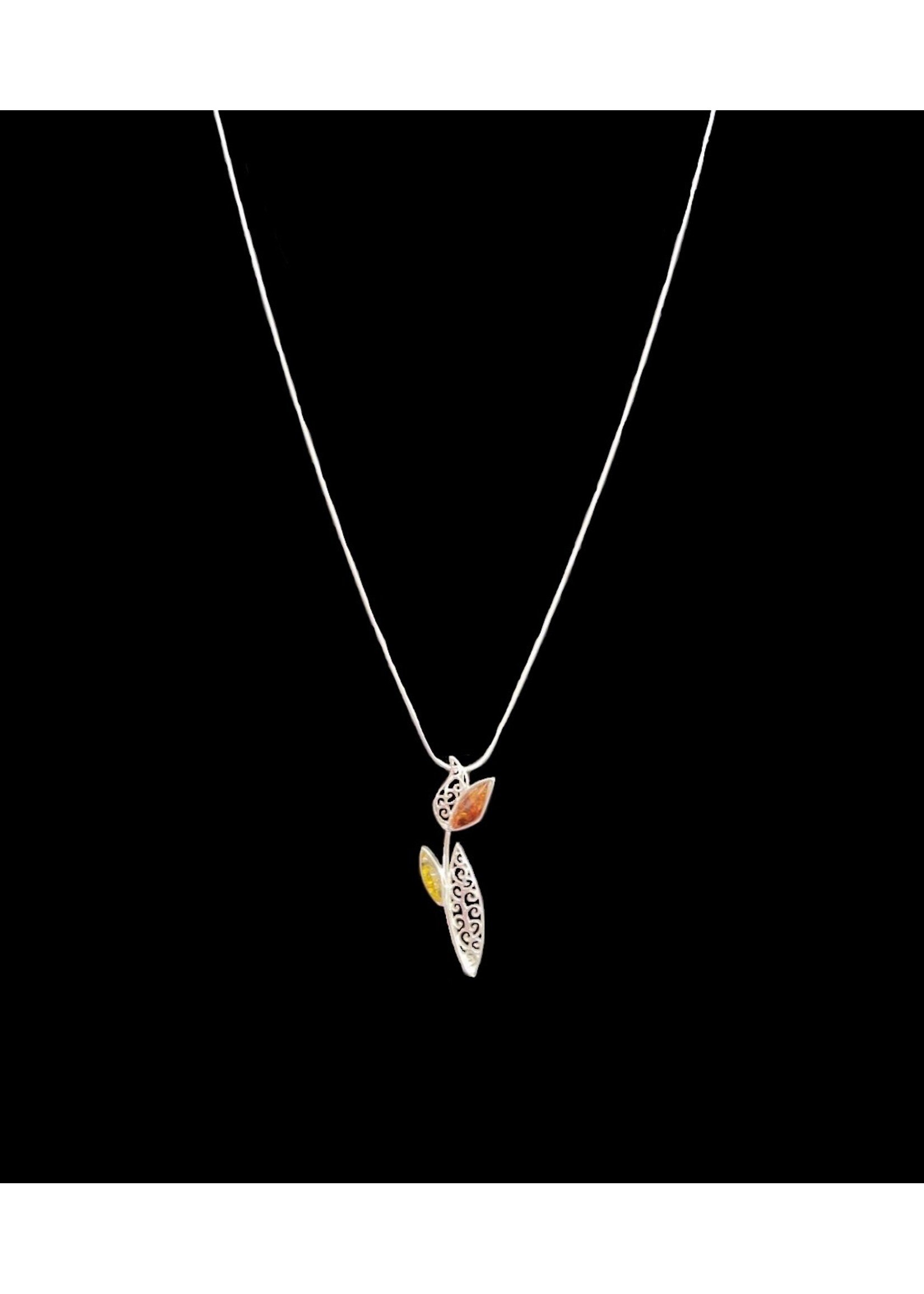 Amber Tulip Necklace