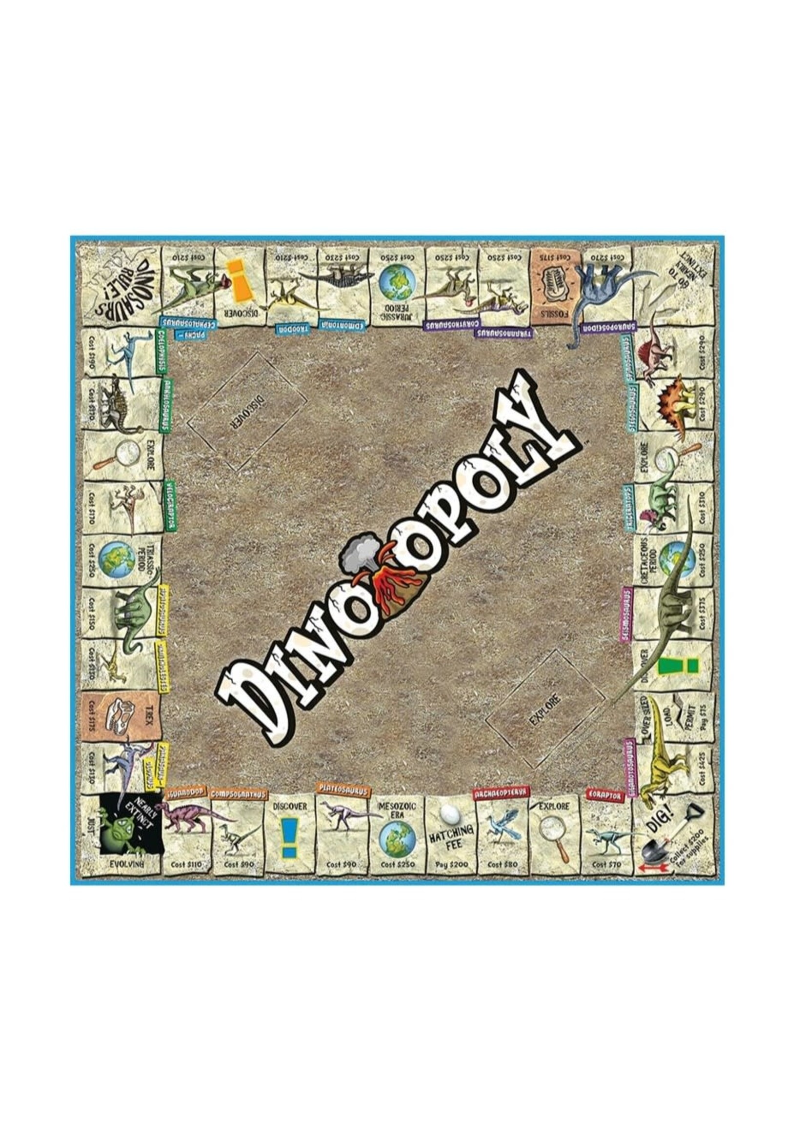 Dino-Opoly Monopoly Board Game