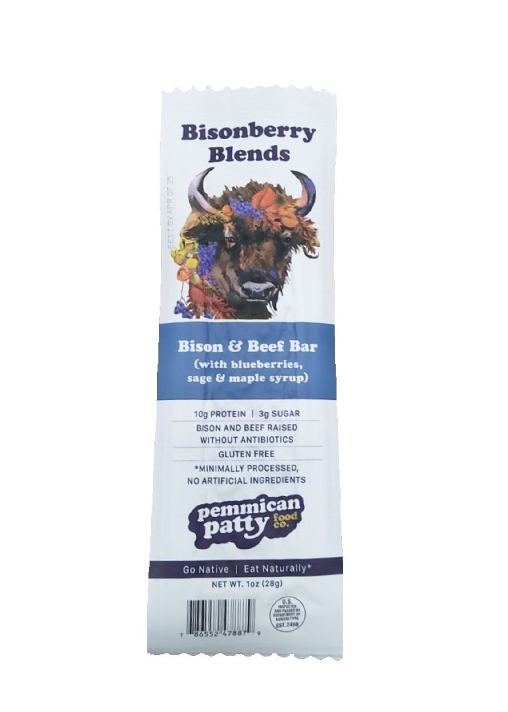 Bisonberry Blends: Bison & Beef Bar With Blueberries & Sage