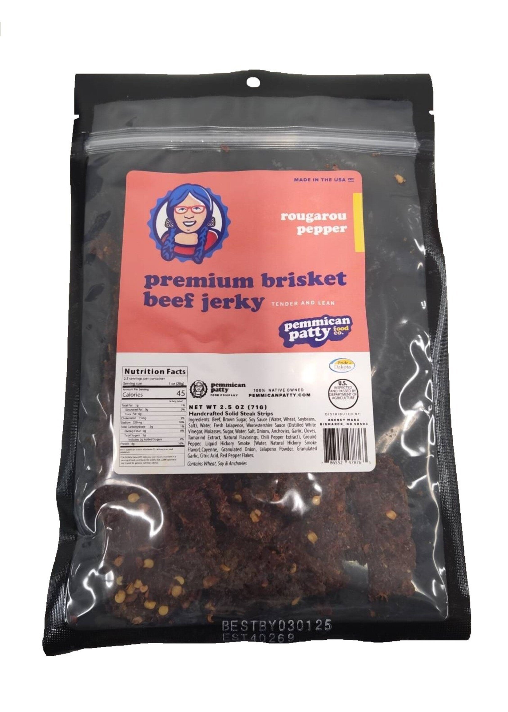 Rougarou Monster Pepper Handcrafted Beef Jerky 2.5oz