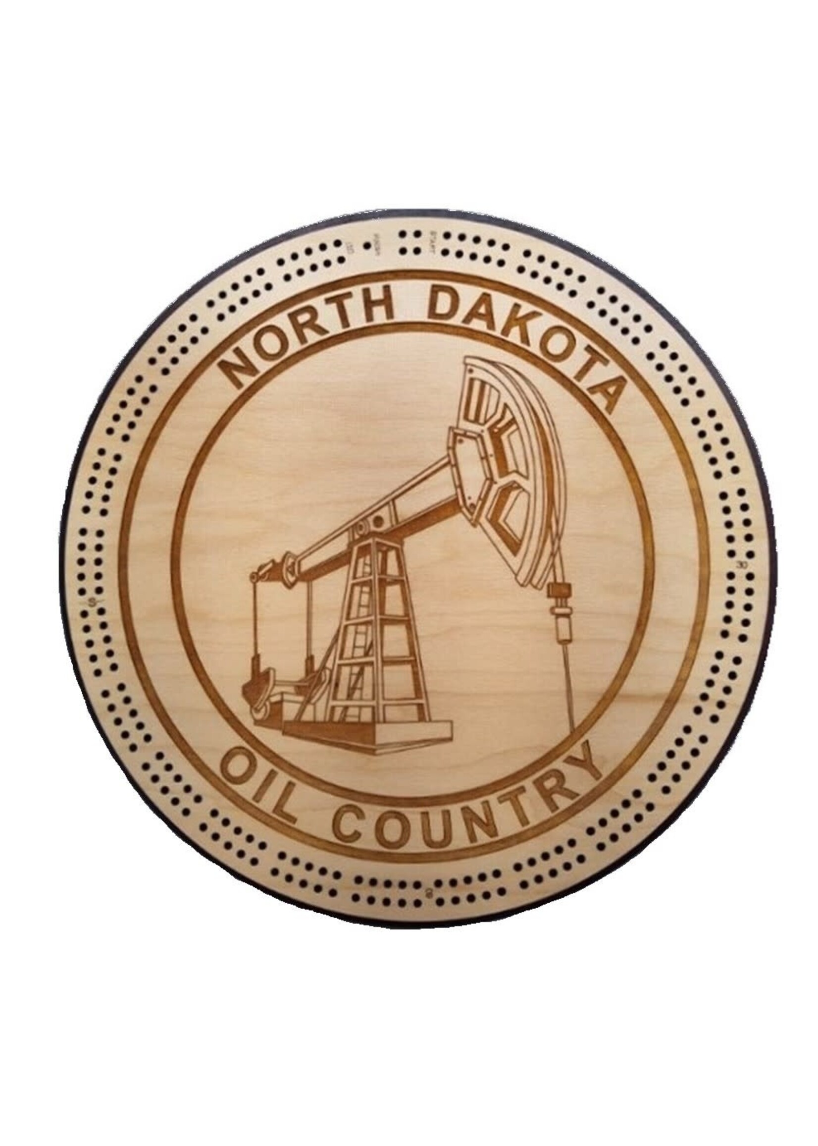North Dakota Oil Country Cribbage Board