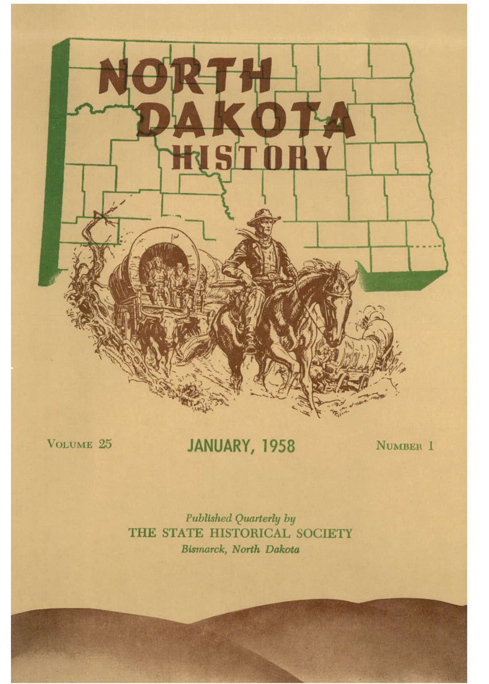 North Dakota History Journal Volume 25 No. 1 January, 1958