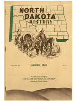 North Dakota History Journal Volume 30 No. 1 January, 1963