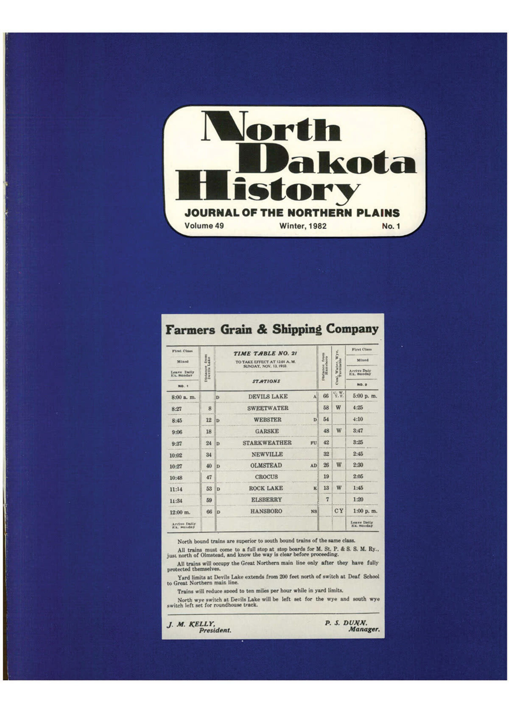 North Dakota History Journal Volume 49 No.1 Winter, 1982