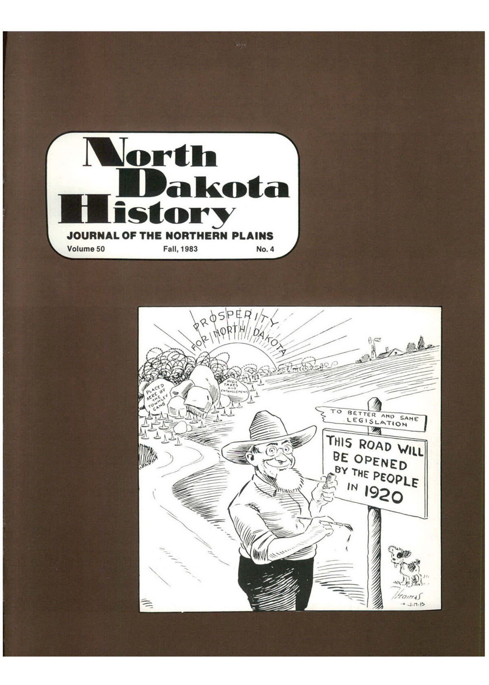 North Dakota History Journal Volume 50 No. 4 Fall, 1983