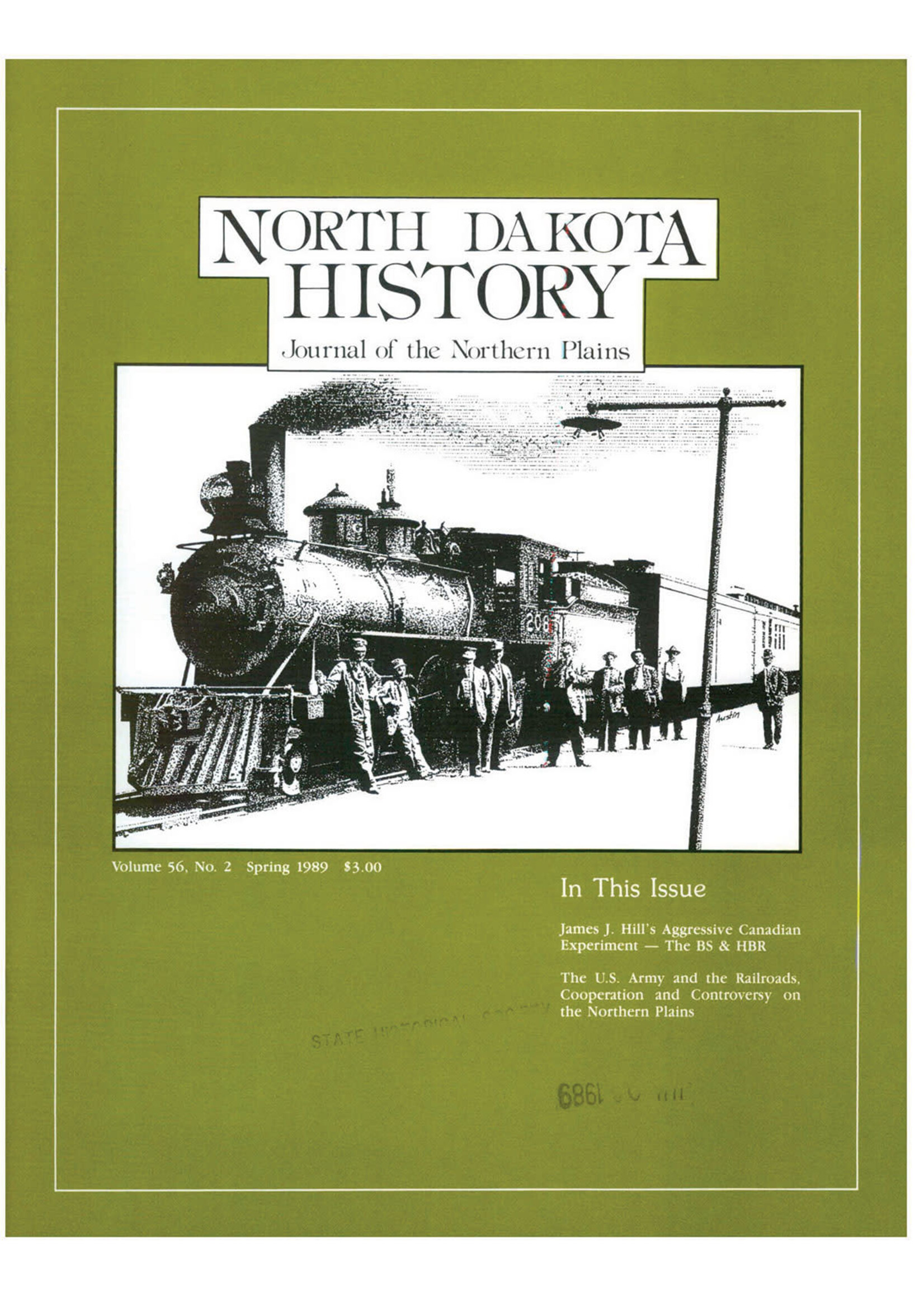North Dakota History Journal Volume 56 No. 2 Spring, 1989