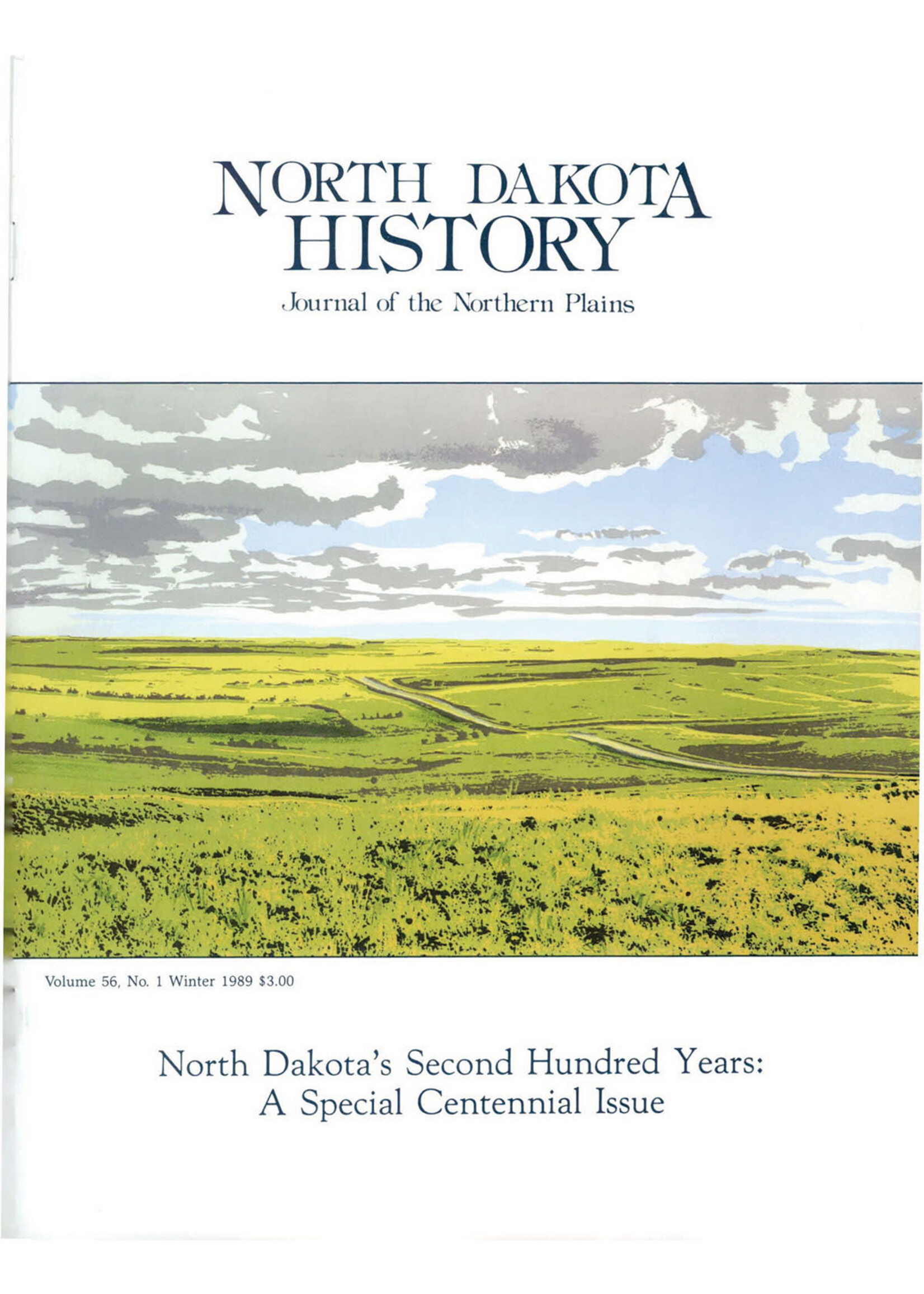 North Dakota History Journal Volume 56 No.1, Winter 1989