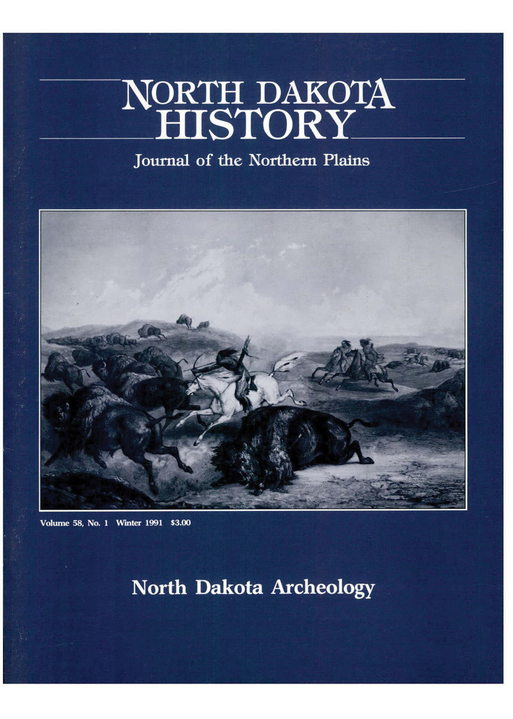 North Dakota History Journal Volume 58 No.1 Winter1991