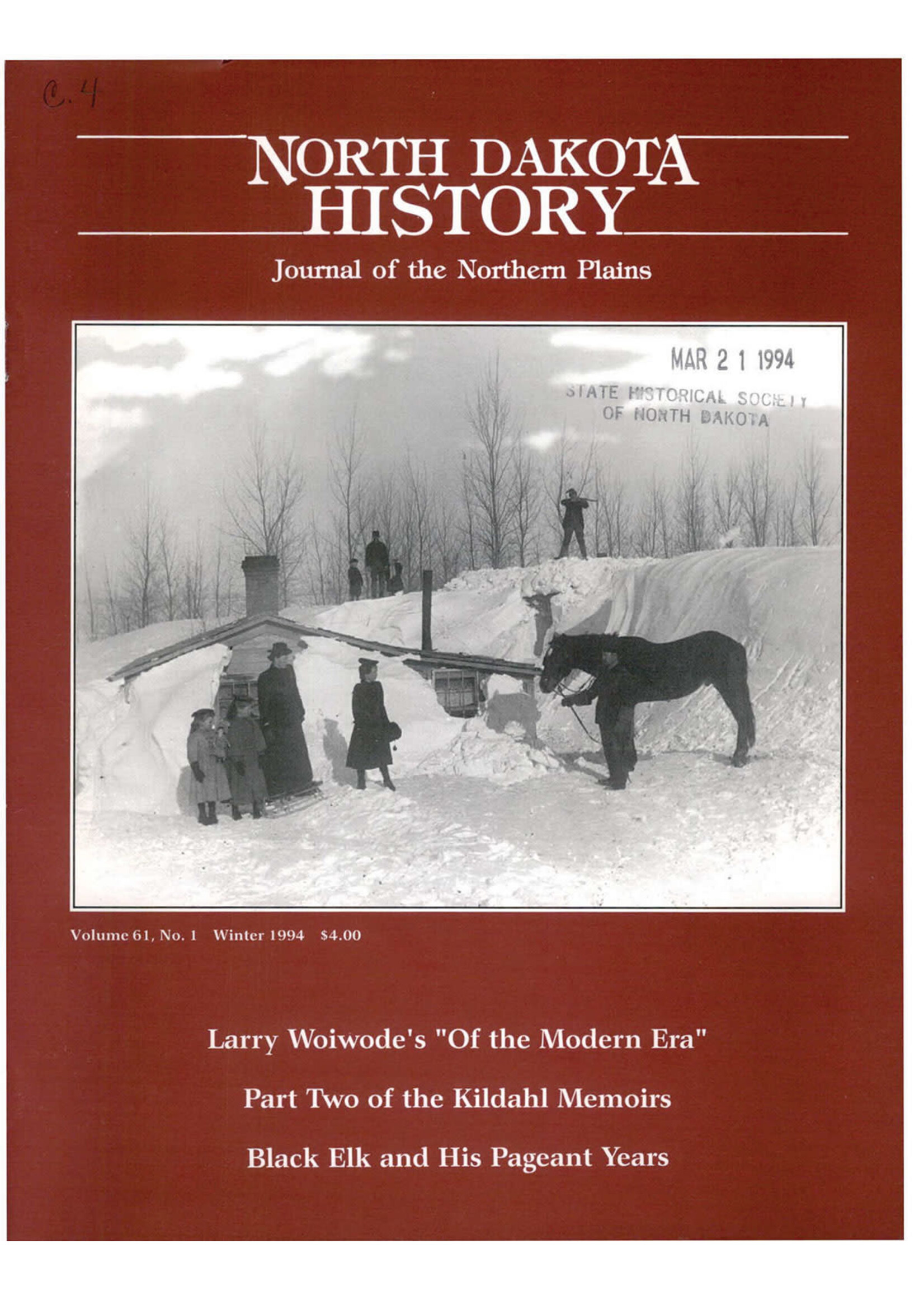 North Dakota History Journal Volume 61 No. 1 1994